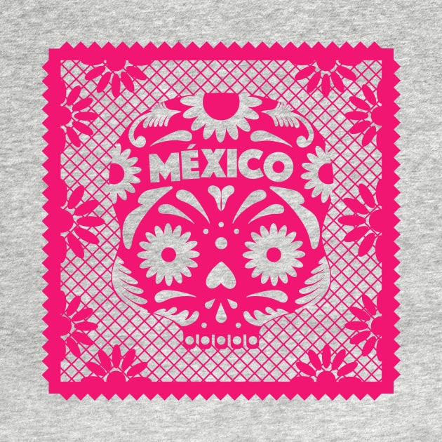 Mexican Day Of The Dead Pink Sugar Skull / Traditional Cultural Icon in México by Akbaly by Akbaly